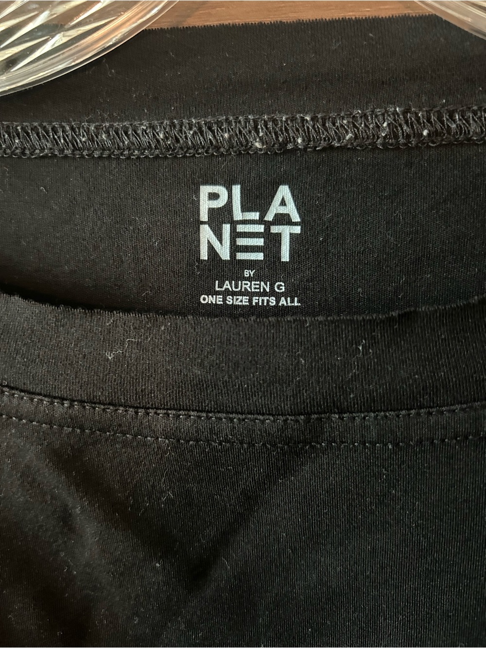 PLANET by Lauren G Black Long Sleeve Top, flowy o/s ,Pima cotton - Picture 3 of 8